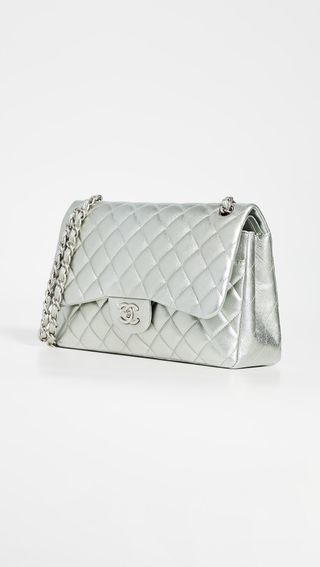 Chanel x What Goes Around Comes Around + Chanel Metallic Classic Jumbo Bag