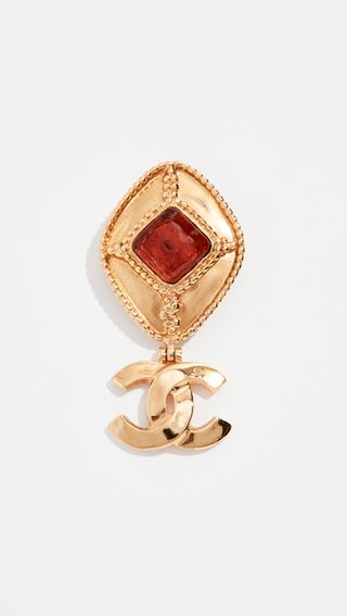 Chanel x What Goes Around Comes Around + Chanel Gold Dangle Pin