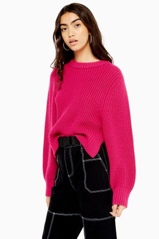 Topshop + Deep Ribbed Knitted Jumper