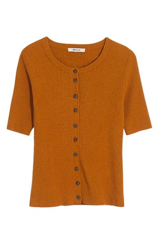 Madewell + Hester Short Sleeve Cardigan Sweater