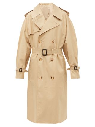 Wardrobe.NYC + Double-Breasted Belted Trench Coat