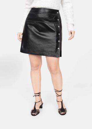 Violeta by Mango + Leather Miniskirt