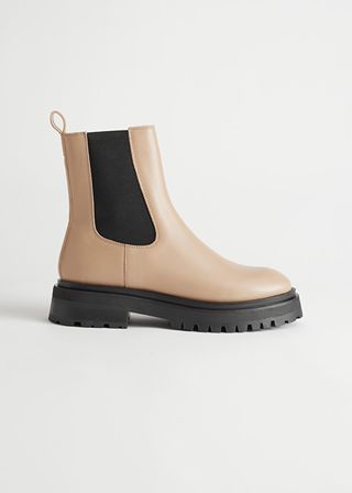 & Other Stories + Chunky Leather Chelsea Boots