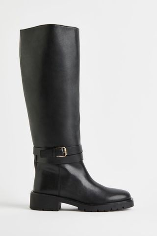 H&M + Knee-High Leather Boots