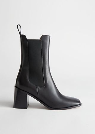 & Other Stories + Heeled Leather Chelsea Boots