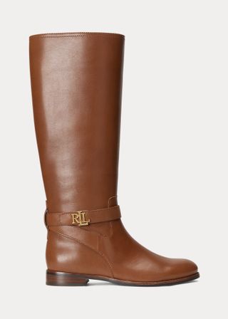 Ralph Lauren + Brittaney Burnished Leather Riding Boot