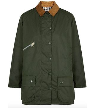 Barbour x Alexa Chung + Edith Forest Green Waxed Cotton Jacket