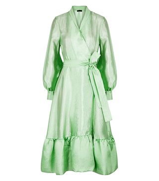Stine Goya + Niki Green Hammered Satin Midi Dress