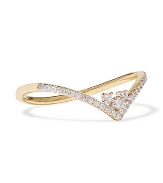 Stone and Strand + 14-Karat Gold Diamond Ring