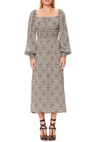AFRM + Miro Leopard Print Long Sleeve Dress
