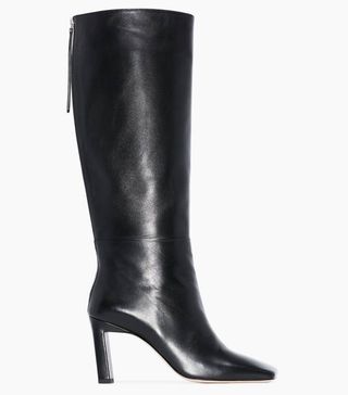 Wandler + Black Isa 85 Knee-High Leather Boots