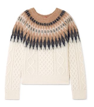 Altuzarra + Parvati Fair Isle and Cable-Knit Wool-Blend Sweater