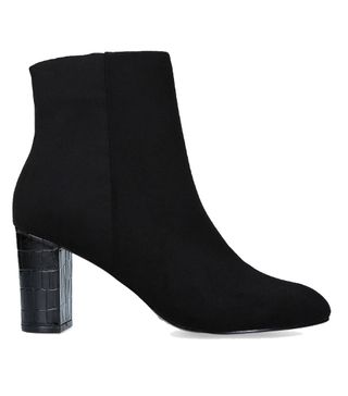 Carvela + Simmer Block Heel Ankle Boots in Black