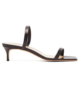 By Far + Thalia Square-Toe Leather Sandals