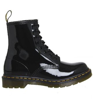 Dr. Martens + 8 Eyelet Lace Up Boots Black Patent