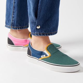 Vans + Varsity Colorblock Slip-On Sneakers