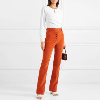 The Line by K + Wayne Wrap-Effect Stretch Cotton-Jersey Top