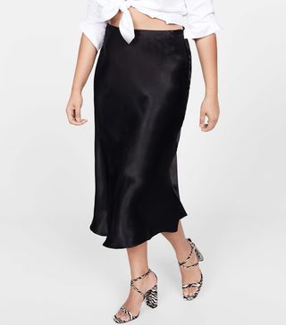 Mango + Midi Satin Skirt