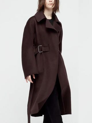 Uniqlo + Cashmere Blend Wrap Long Coat