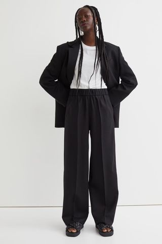 H&M + Wide Wool Trousers