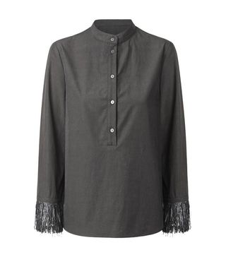 Leandra X Mango + Fringed detail blouse