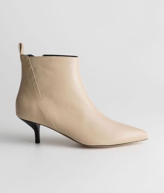 & Other Stories + Leather Kitten Heel Boots