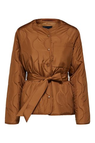 Selected Femme + Toffee Brown Alta Quilted Jacket