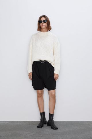 Zara + Pleated Shorts