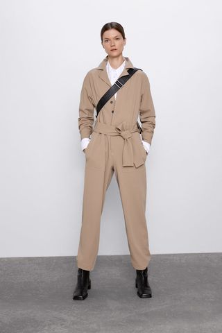 Zara + Jumpsuit With Belt
