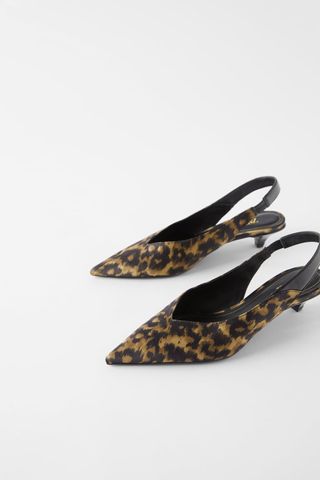 Zara + Slingback Kitten Heels