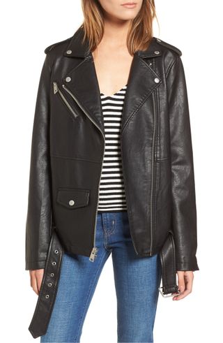 Levi's + Oversize Faux-Leather Moto Jacket