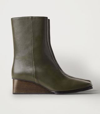 COS + Square-Toe Wedge Boots