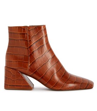 Mercedes Castillo + Jimmy 60 Brown Leather Ankle Boots