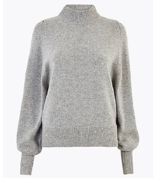Marks and Spencer + Wool Rich Turtle Neck Jumper With Cashmere
