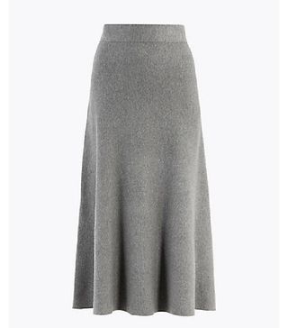 Marks and Spencer + Knitted Fit and Flare Skirt