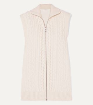 Chloé + Cable-Knit Wool-Blend Vest