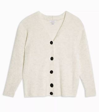 Topshop + Oat Knitted Super Soft Ribbed Cardigan