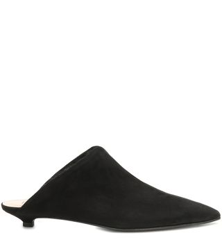 Acne Studios + Brion Shearling-Lined Suede Slippers