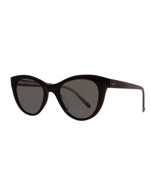 Garrett Leight x Clare V. + Cat-Eye Transparent Acetate Sunglasses