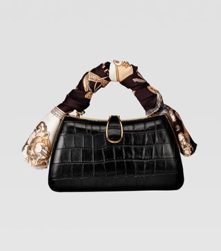 Zara + Animal Embossed Mini Crossbody Bag With Scarf Detail