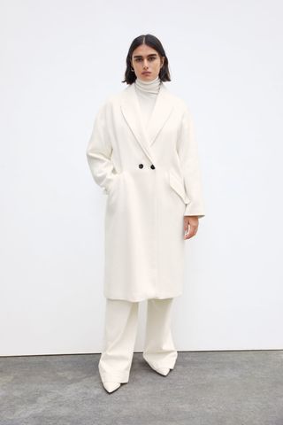 Zara + Oversized Cotton Coat