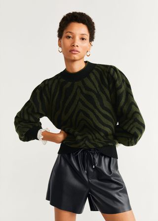 Mango + Zebra Printed Sweater