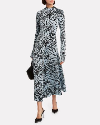 Proenza Schouler + Zebra Jacquard Knit Dress