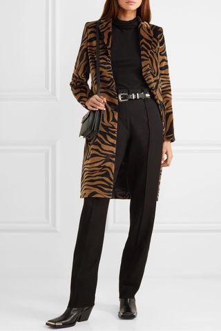 Nili Lotan + Rosalin Zebra-Print Cotton-Velvet Coat