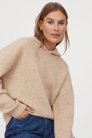 H&M + Wool-Blend Hooded Sweater