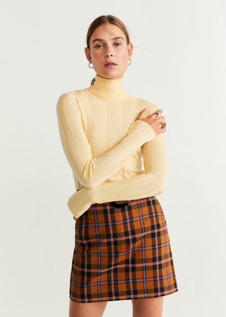 Mango + Turtleneck Ribbed Sweater