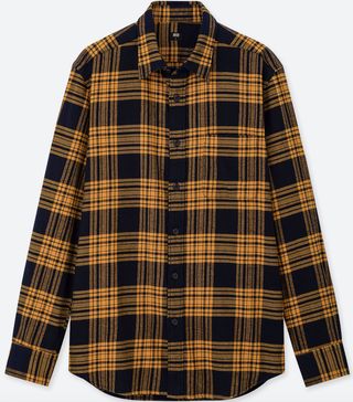 Uniqlo + Flannel Regular Fit Checked Shirt