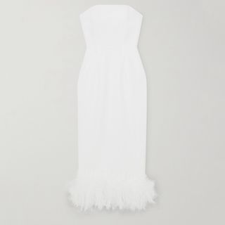 16Arlington + Mineili Strapless Feather Dress