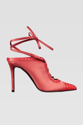 Zara + Tied Heeled Shoes