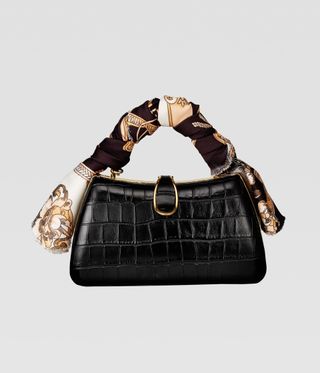 Zara + Animal Embossed Mini Crossbody Bag with Scarf Detail